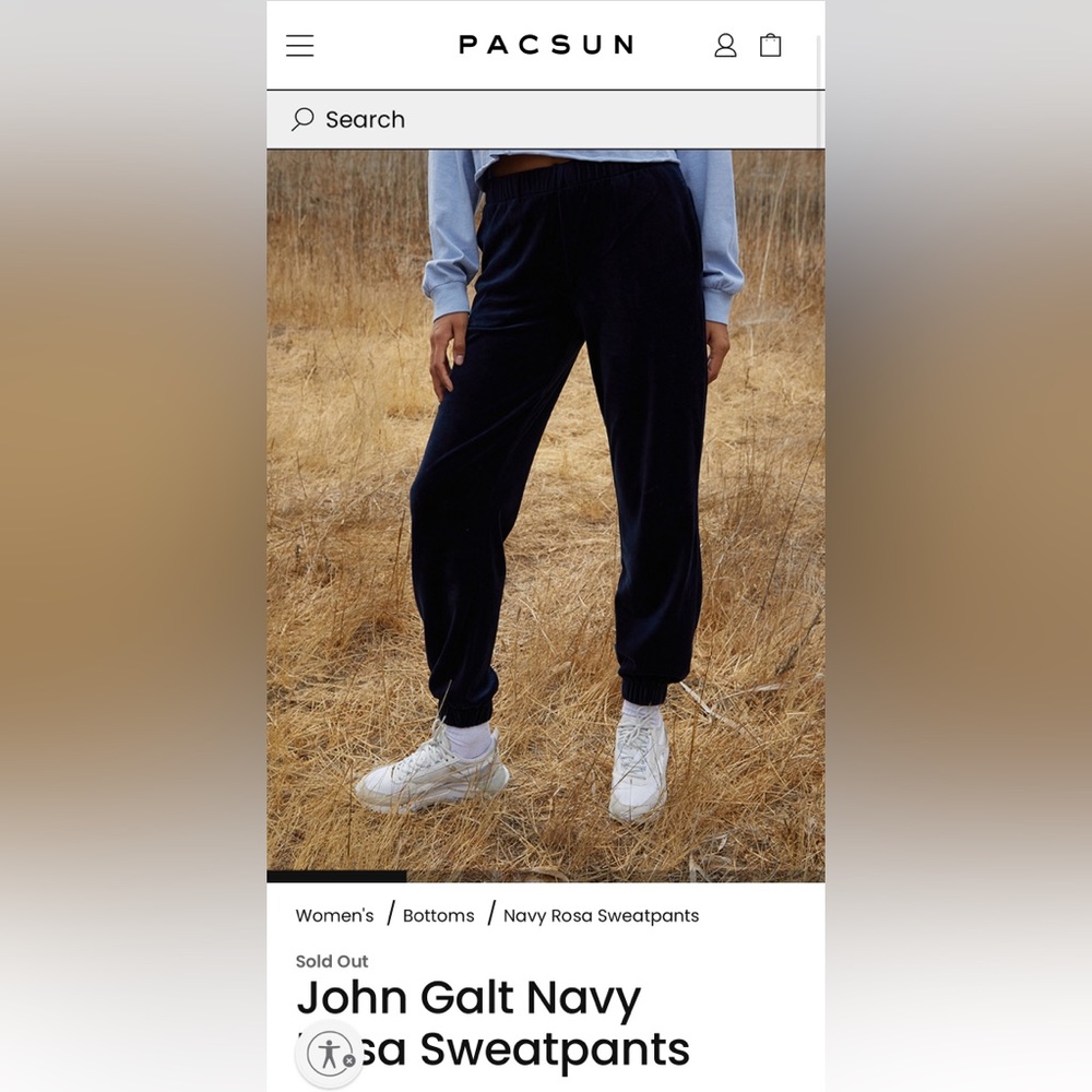 Brandy Melville/John Galt Navy Rosa Sweatpants